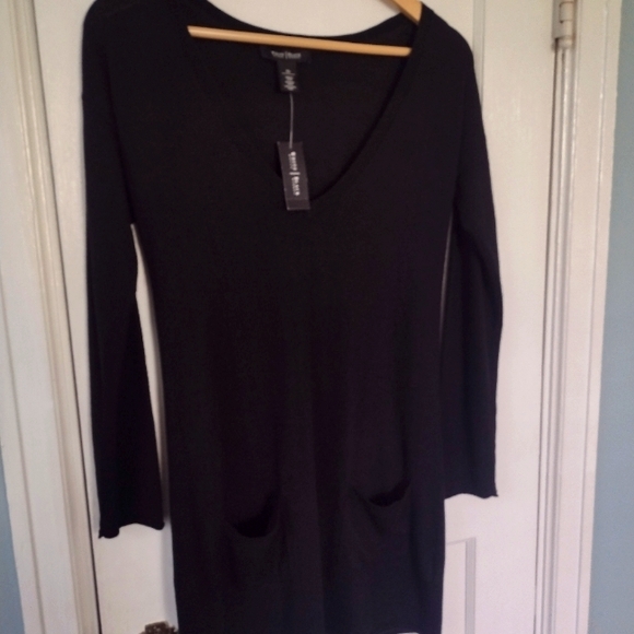 NWT WHBM Deep V Mini Dress - Picture 3 of 11